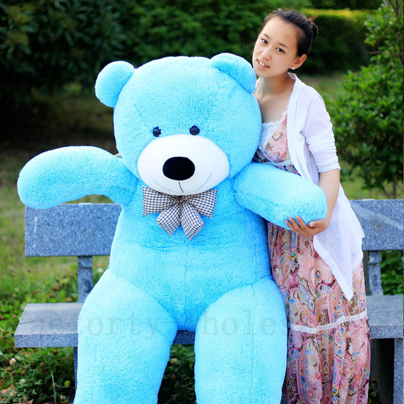 giant teddy bear blue